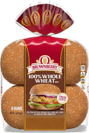 Brownberry-100%-WW-Bun Package