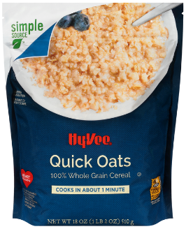 Hy-Vee_Quick-Oats Package