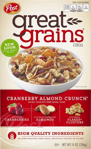 Post Great Grains Cranberry Almond Crunch Product