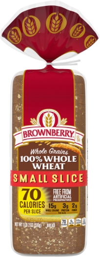 Brownberry bread, whole grains, 100% whole wheat packaging