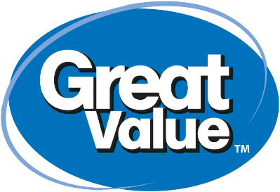 Great Value logo in blue oval design