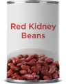 Can of red kidney beans on display