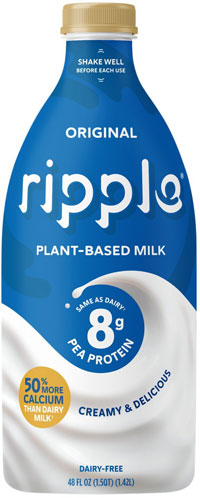 Ripple plant-based milk bottle, original flavor