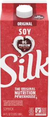 Silk soymilk carton, Original flavor, 64 ounces